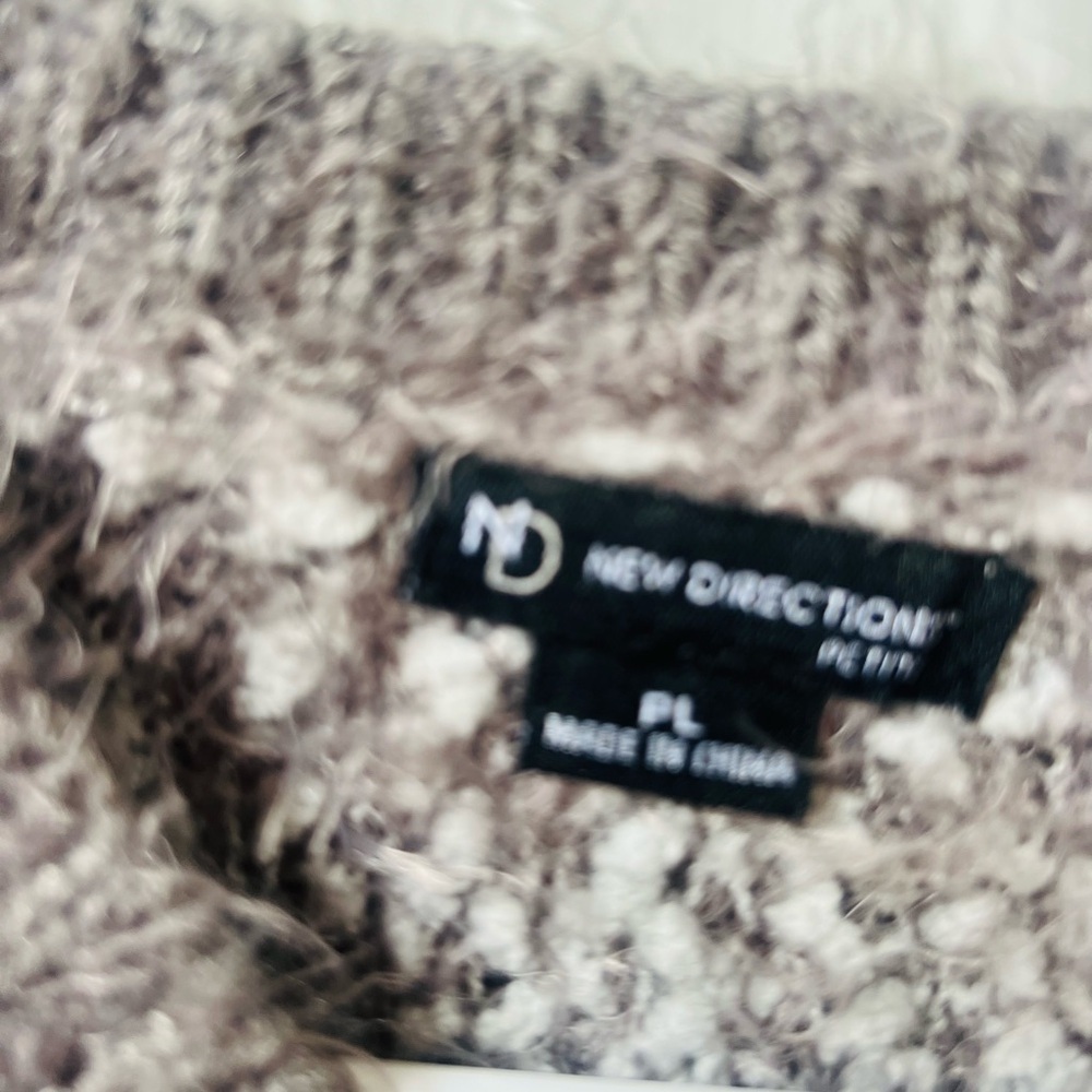 Cozy Gray Women's Sweater by New Direction size large - Picture 3 of 4